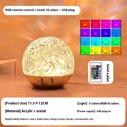 New Water Ripple Projector Night Light Crystal Mood Lamp