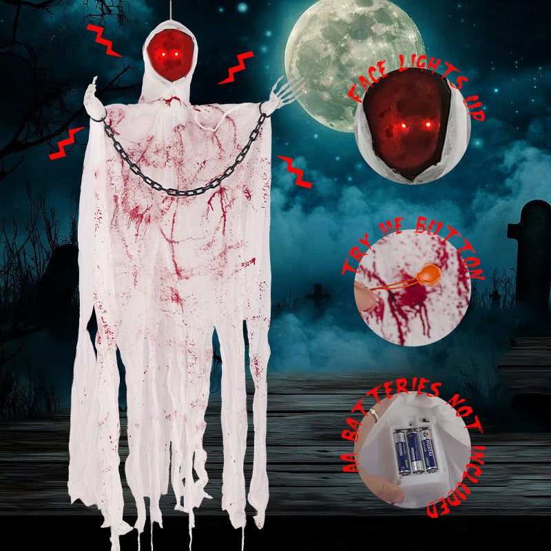 Cross-Border New Product Halloween Horror Faceless Chain Holidays Gym From House