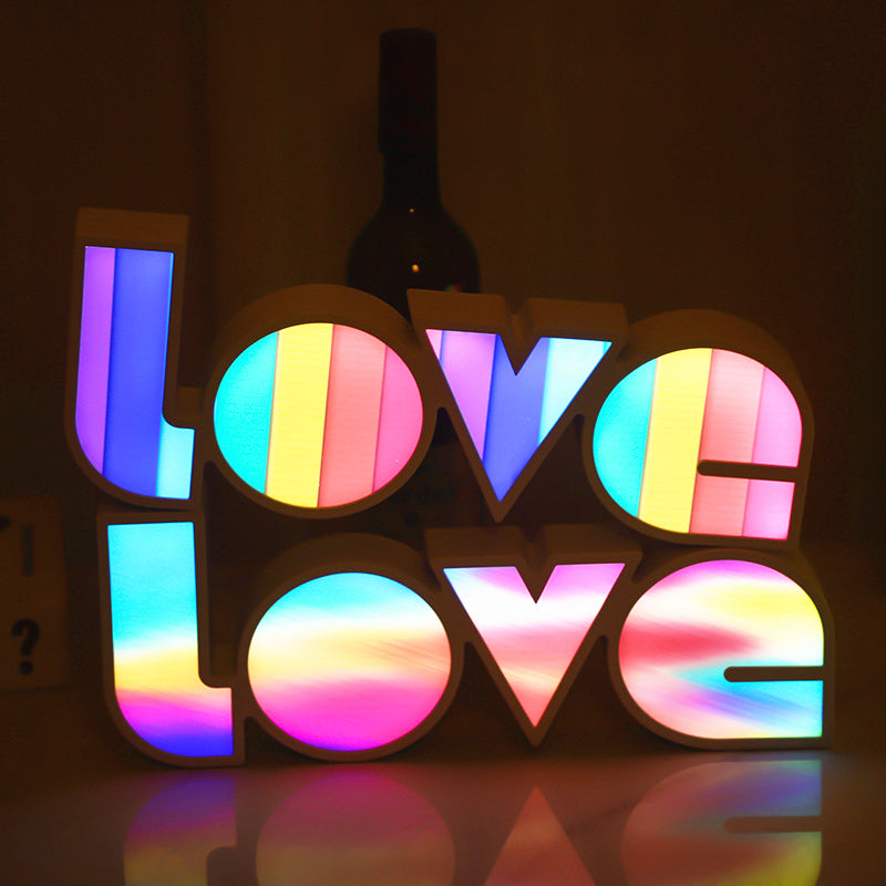 Valentines Day Decor LED LOVE Light Valentines Day Gift For Girlfriend