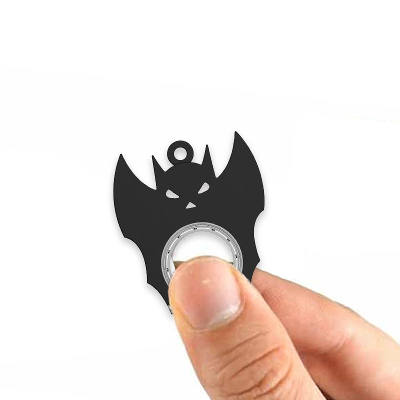 Halloween Creative Fidget Spinner Toy Bat Demon Ghost Keychain Deals dealsniper-net