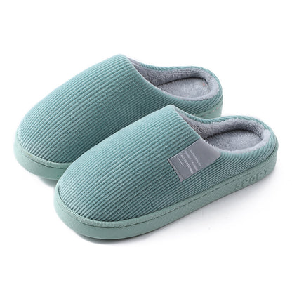 Indoor Corduroy Shoes Warm Plush Home Slipper Anti Slip Floor Women Gym From House Green 36to37