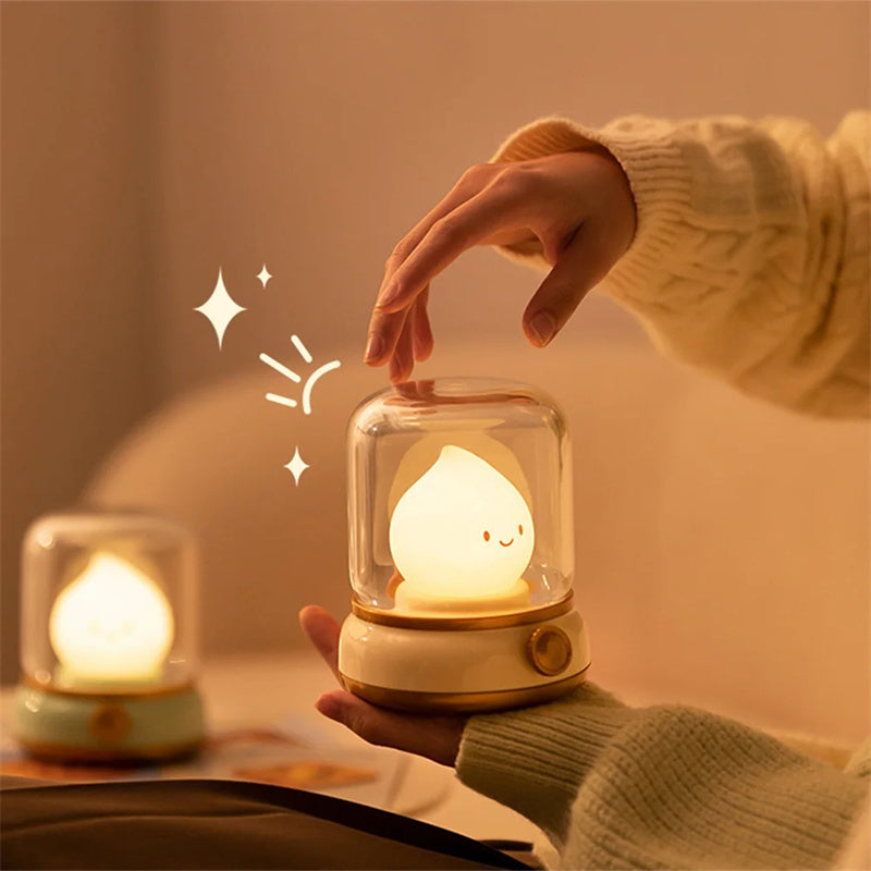 Retro Small Night Lamp Bedroom Mini Desktop LED Cute Night Lamp House dealsniper-net