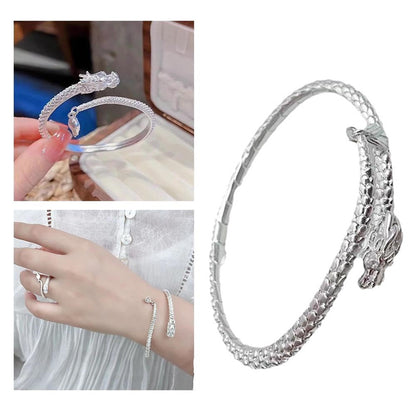 Trendy Magical Dragon Waving Its Tail Chinese Style Men And Women Jewelry Gym From House