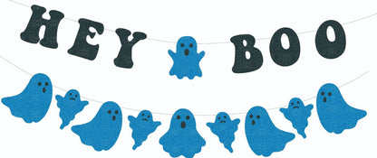 Halloween Party Hanging Flag Glitter Ghost Banner