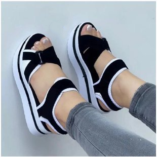 Bandage Design Shoes Women Platform Sandals Summer Women dealsniper-net Black Size36