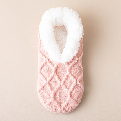 Winter Warm Short Cotton Slipper Socks Unisex Fluffy Socks Women dealsniper-net Pink Free Size