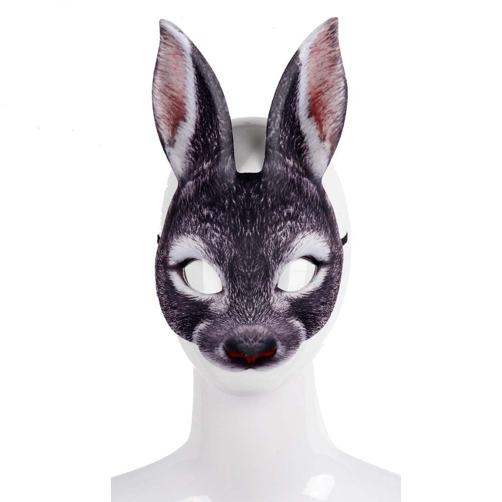 Carnival Party Masquerade EVA Half Face Rabbit Animal Mask Deals DealSniper.net