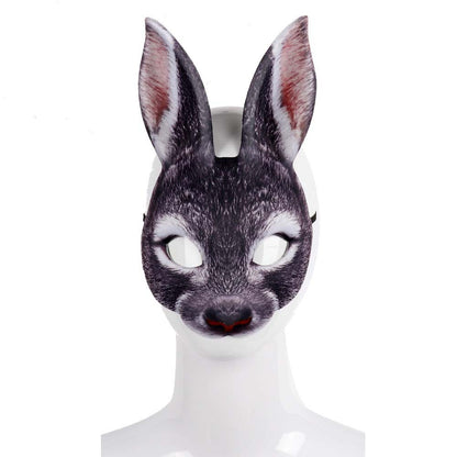 Carnival Party Masquerade EVA Half Face Rabbit Animal Mask Deals DealSniper.net