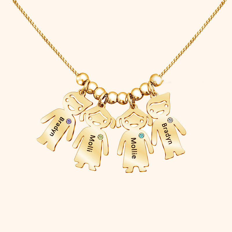 New Doll Diamond Engraved Necklace Jewelry Gym From House Gold 1Child