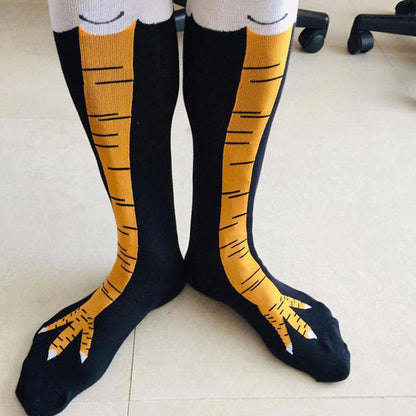 Spring And Autumn Knee Socks Funny Chicken Socks Women DealSniper.net