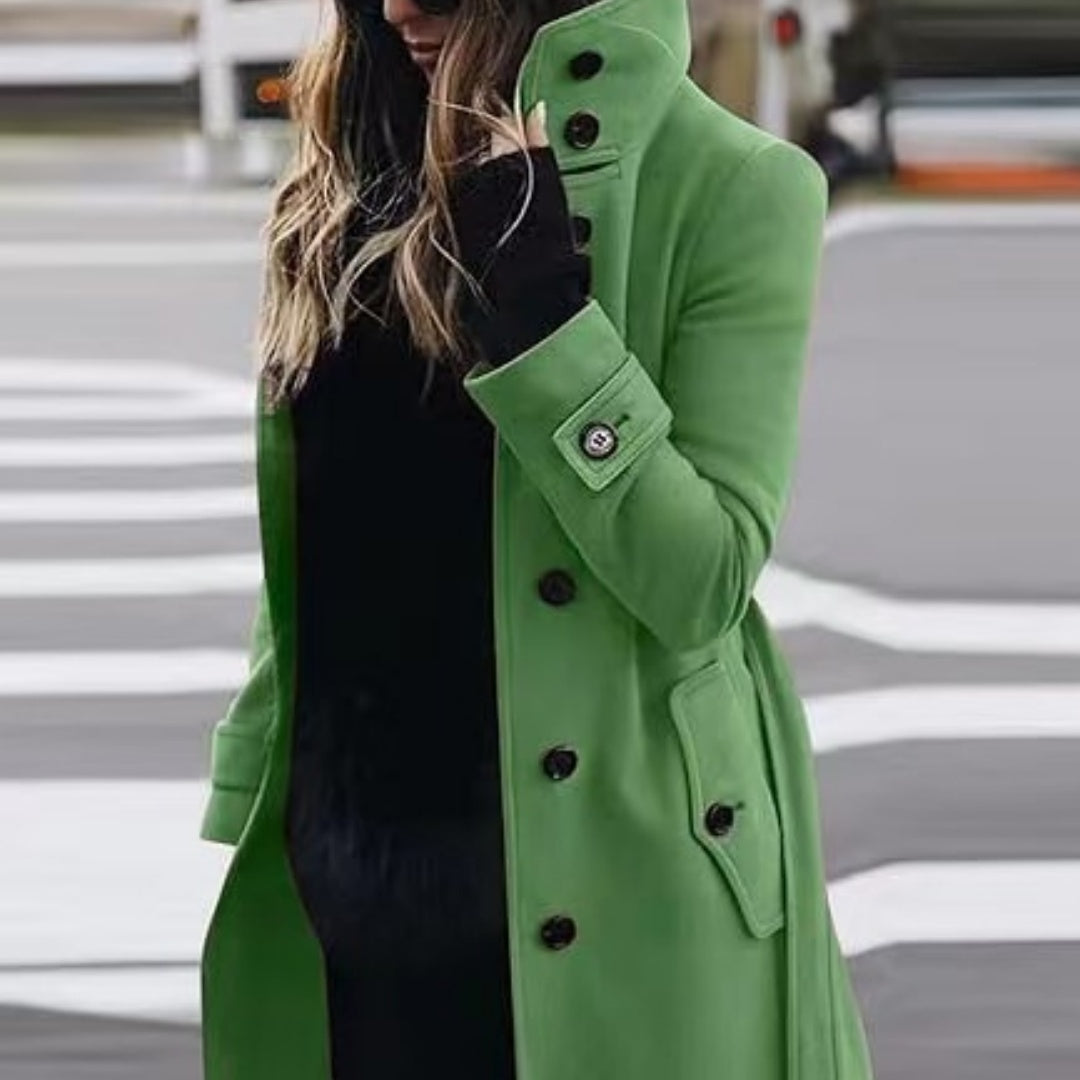 Autumn Winter New Woolen Coat Women's Slim Fit Cardigan Women null Emerald green 3XL
