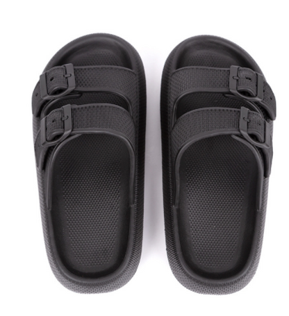 Summer Women Outdoor Indoor Thick-soled Eva Sandals And Slippers Women DealSniper.net Black 35to36
