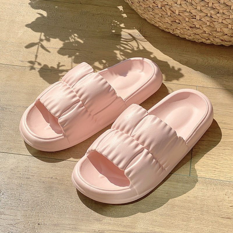 Women Home Shoes Bathroom Slippers Soft Sole Slides Summer Beach Shoes Women dealsniper-net Cherry blossom powder 36and37