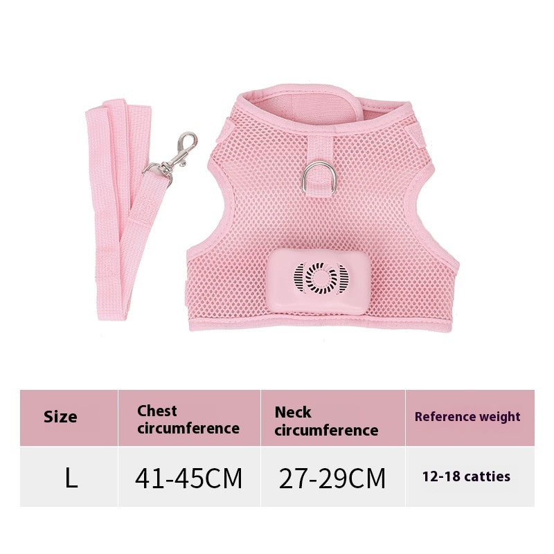 Pets Dog Vest Chest Strap Cooling And Breathable With Air Conditioner Pet Products Pets dealsniper-net Cherry Pink L