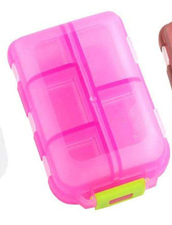 Travel Pill Organizer 10 Grid  Moisture Proof Pills Box