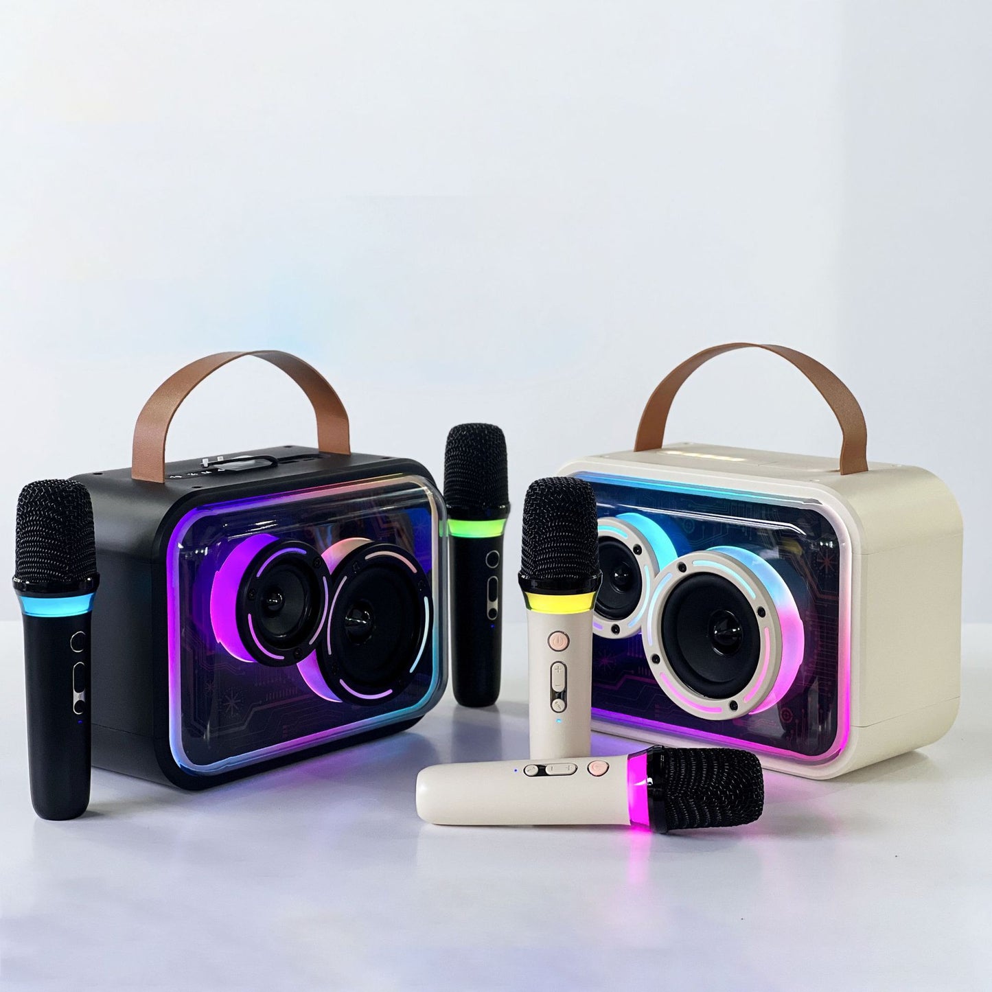Bluetooth-compatible Speaker Colorful RGB Portable Karaoke Electronics dealsniper-net