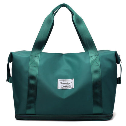 Large Capacity Travel Bag Fitness Gym Shoulder Bag Women dealsniper-net Lake green