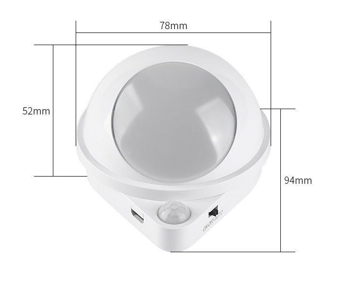 LED Smart Sensor Night Light 360 Degree Rotating Infrared Home Decor dealsniper-net