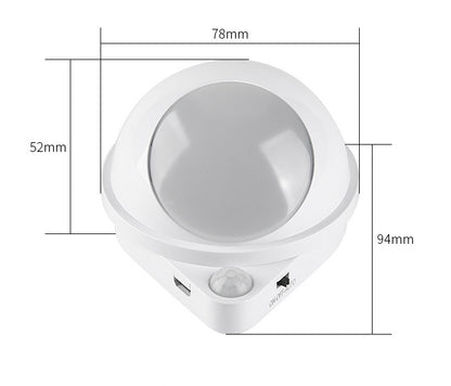 LED Smart Sensor Night Light 360 Degree Rotating Infrared Home Decor dealsniper-net