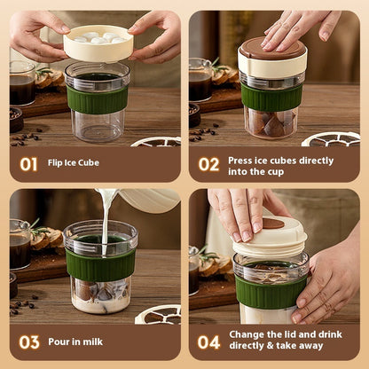 500ML Iced Brew Coffee Cup With Ice Cube Tray Kitchen dealsniper-net