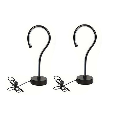 2PC Creative Question Mark Shape Table Lamp Home Decor Gym From House 2pcs