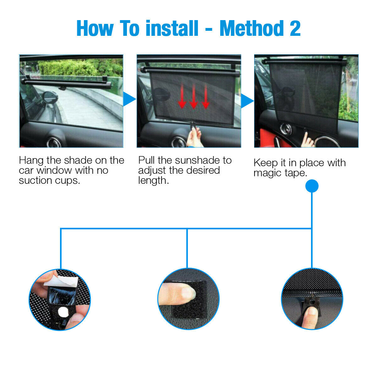 2X Retractable Roller Auto Sunshade Sun Shade Cover Car Side Window Visor Shield Vehicle dealsniper-net