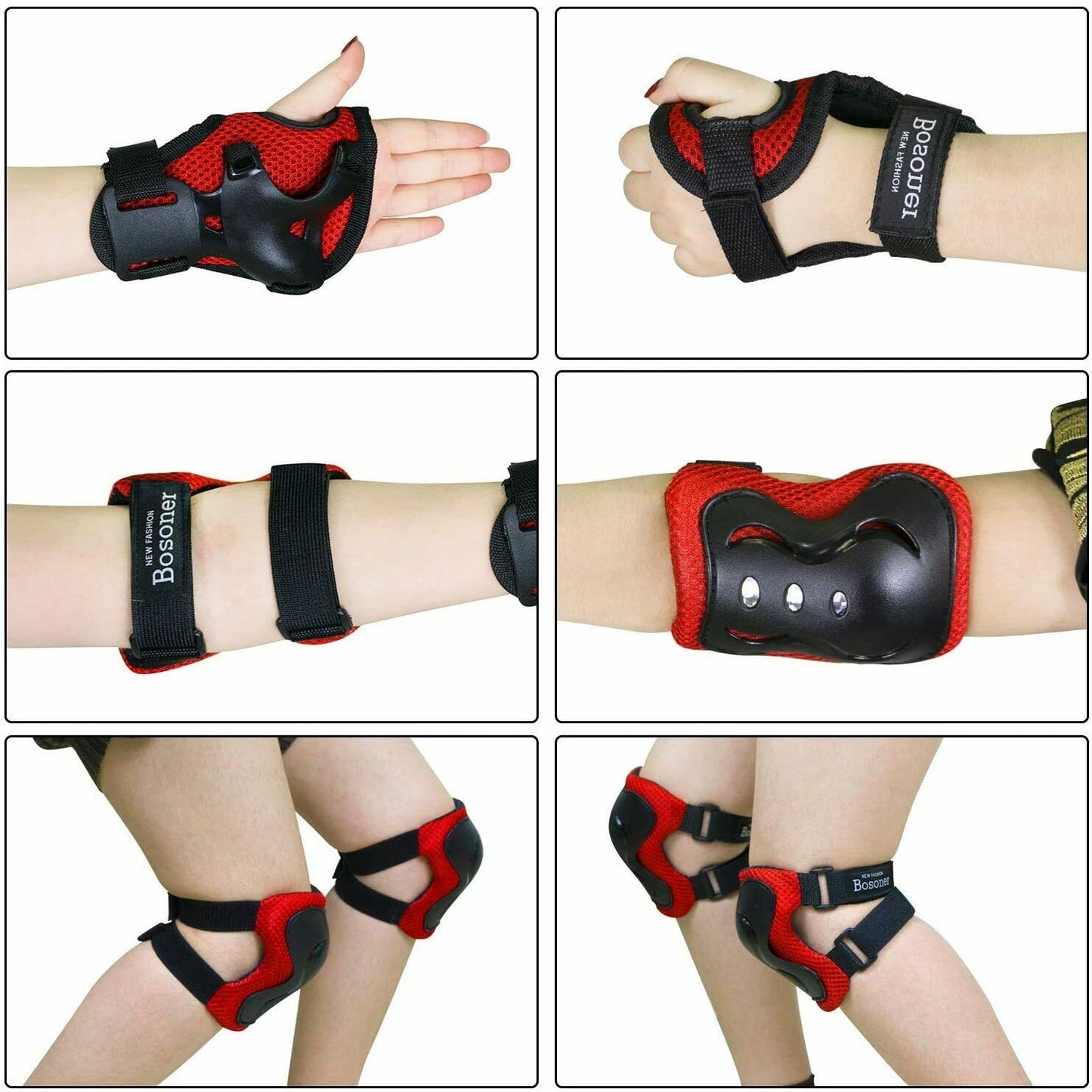 Knee Elbow Pads Guards Protective Gear Set for Kids Children Roller Cycling Bike Outdoor DealSniper.net