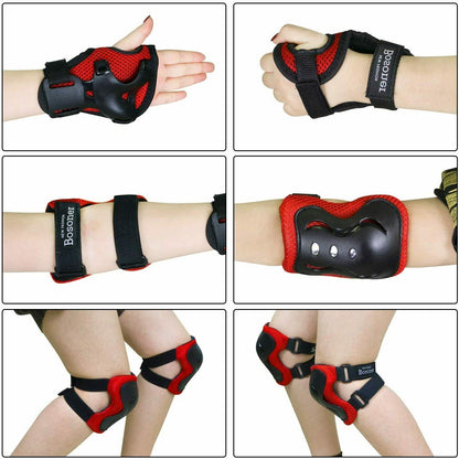 Knee Elbow Pads Guards Protective Gear Set for Kids Children Roller Cycling Bike Outdoor DealSniper.net