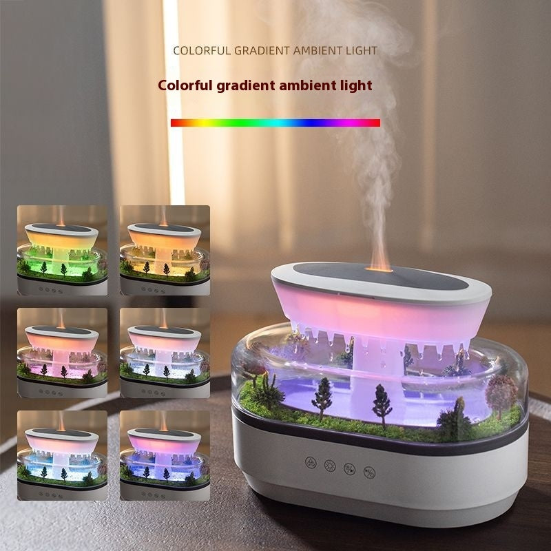 Micro Landscape Aroma Diffuser Household Bedroom Raindrop Humidifier House DealSniper.net