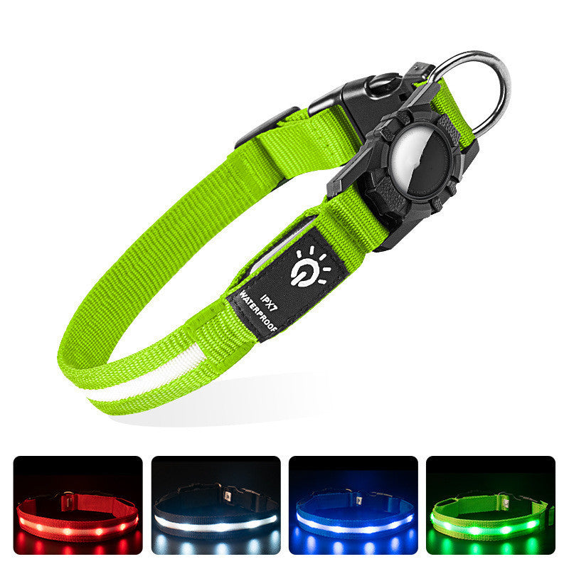 Suitable For Locator Waterproof Pet Collar Pets dealsniper-net Green L