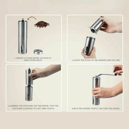 Hand Crank Pepper Conical Burr Grinder Coffee Beans