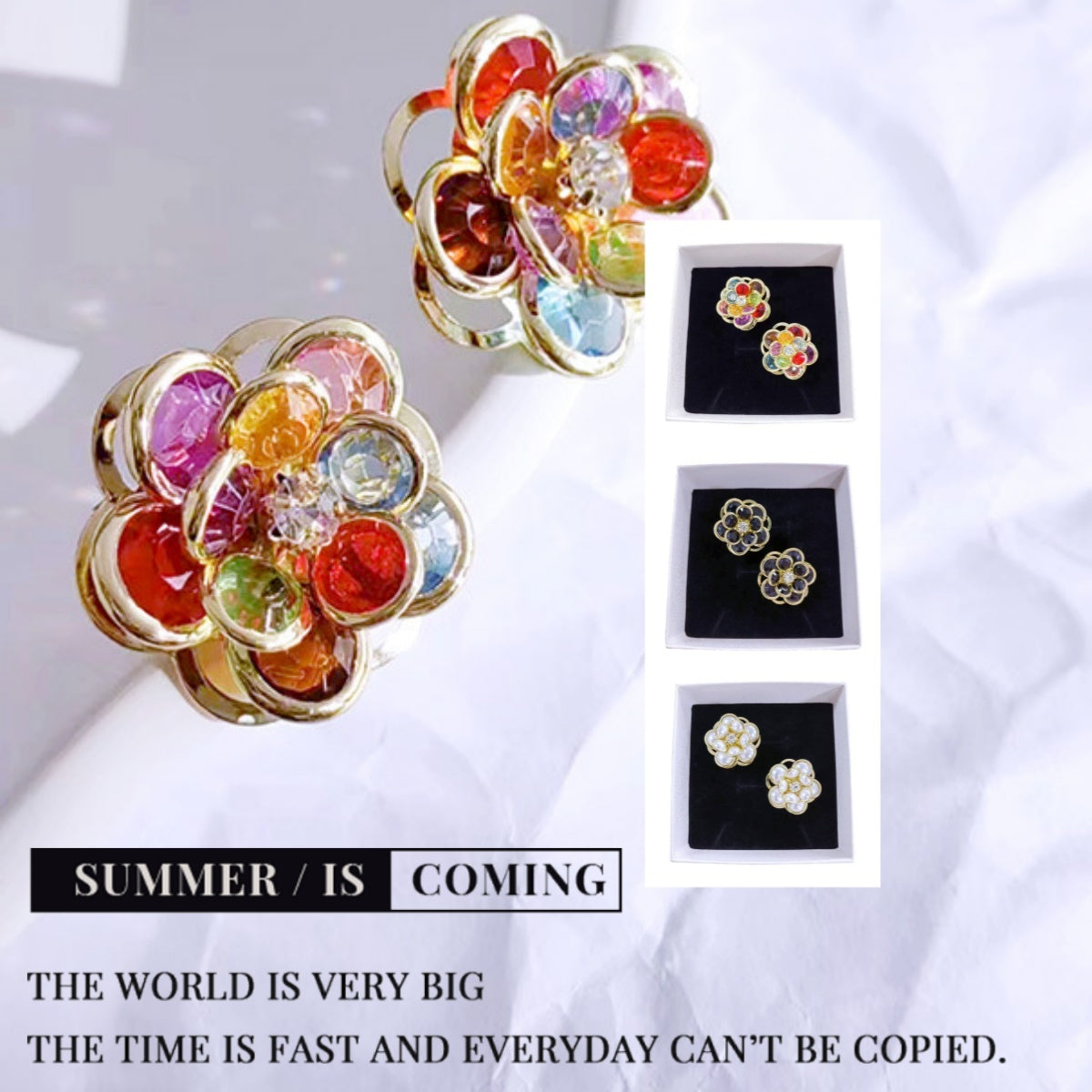 Female Sweet And Simple Small Flower Stud Earrings Jewelry dealsniper-net