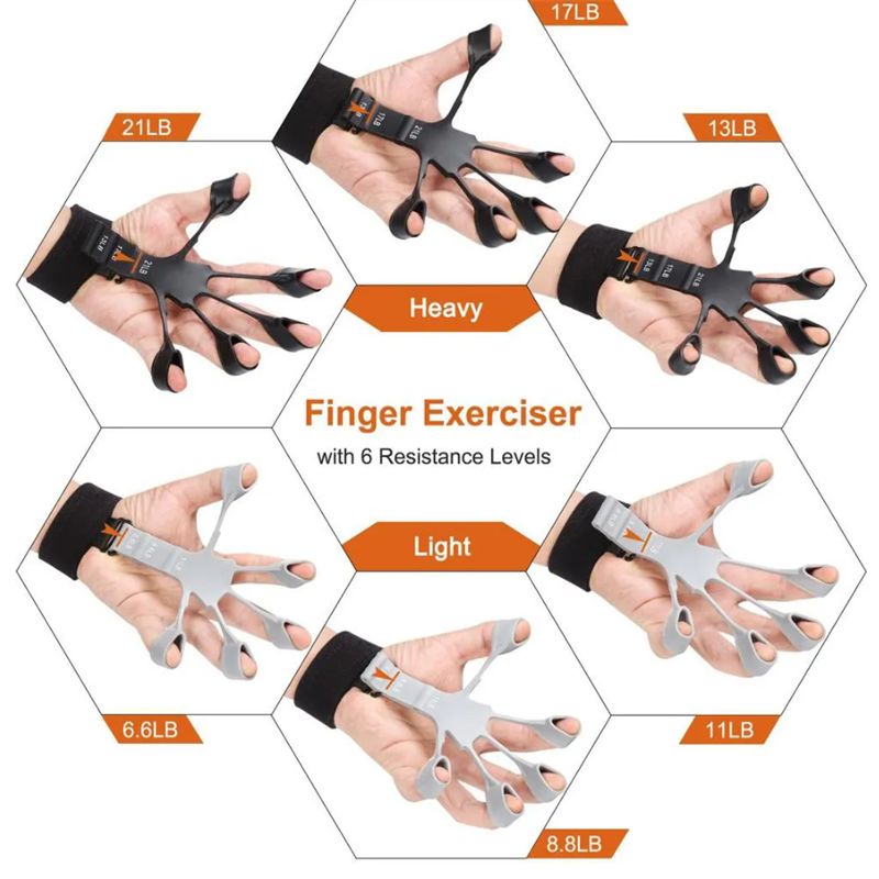 Silicone Grip Device Stretcher Finger Gripper Strength Trainer