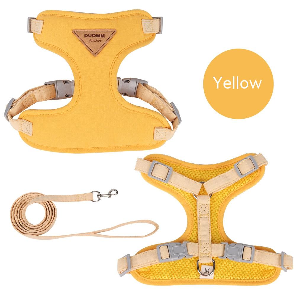 Hot Sale Dog Breast Strap Anti Breaking Loose Pet Harness Pets dealsniper-net Yellow L