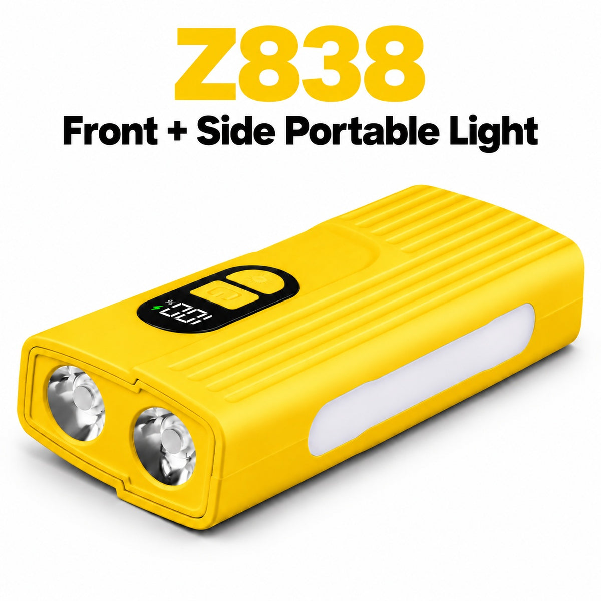 Rechargeable Z838 Yellow Portable Bicycle Flashlight Outdoor Outdoor DealSniper.net