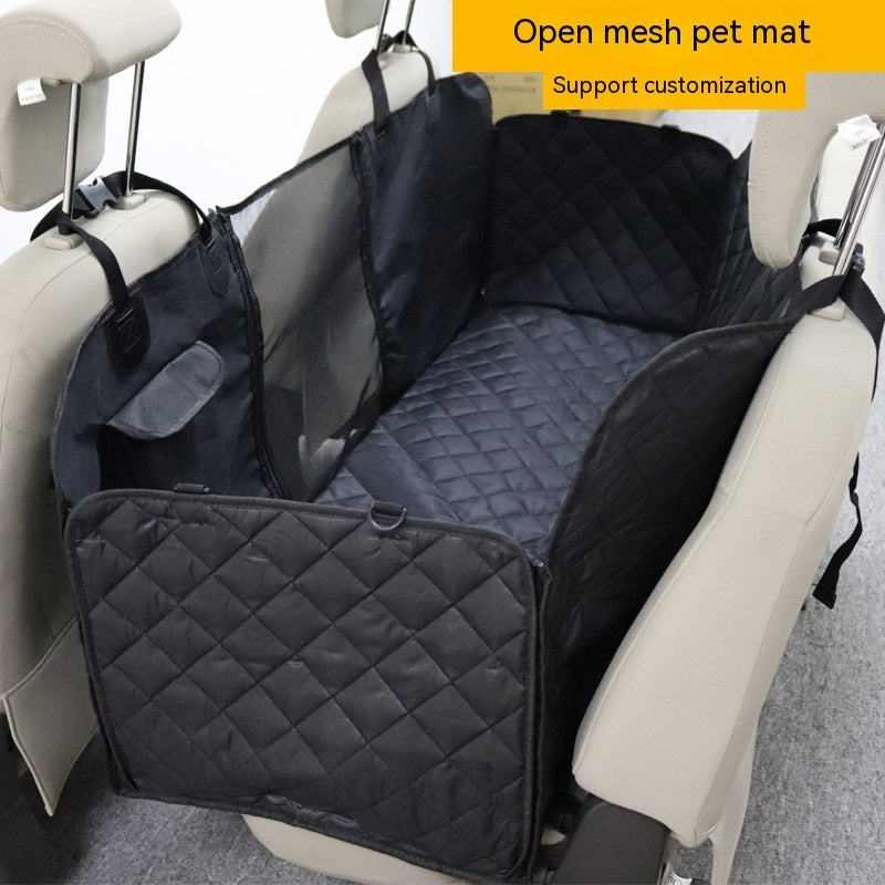 Pet Car Travel Rear Seat Cushion Dog Travel Toilet Pets dealsniper-net KC24 Open Mesh Double Zipper