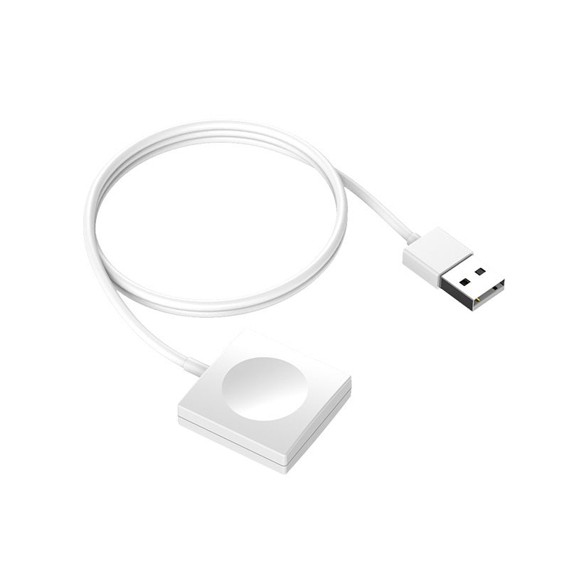 Portable Wireless Charger For Apple Watch Charging Dock House DealSniper.net Square white