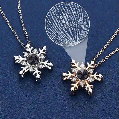New Snow Projection Necklace For Women Women Gym From House