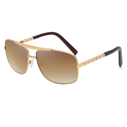 New Sunglasses Men's ATTITUDE Artistic Retro Box Slingshot Men Gym From House C2 golden tea