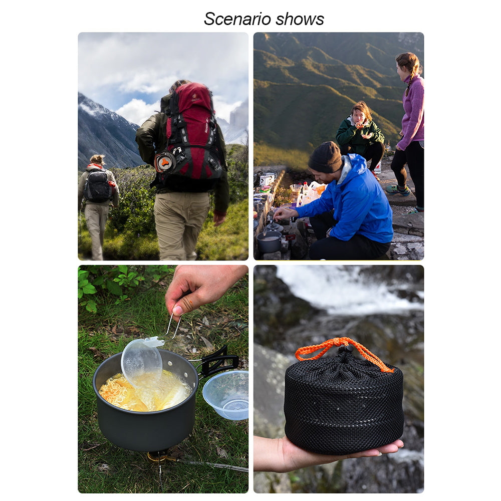 Outdoor Camping Hiking Cookware Tableware Cookware Kitchen DealSniper.net