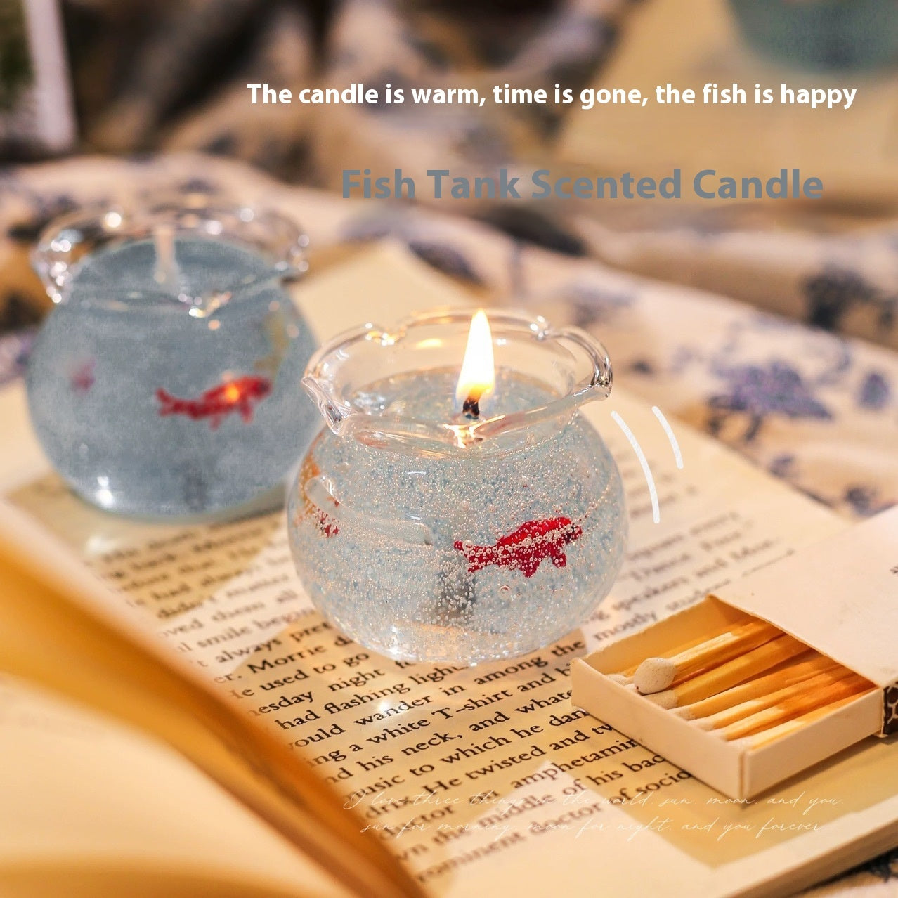 Bubble Fish Tank Goldfish Aromatherapy Candle Gift Box Home Decor Gym From House