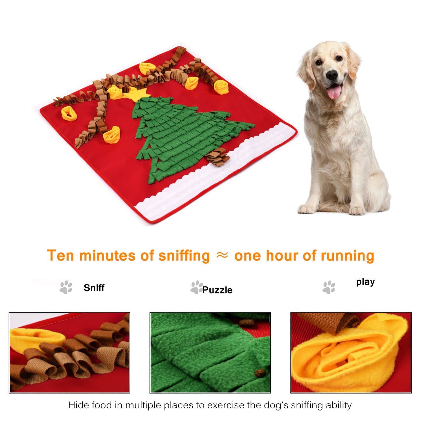 Washable Pet Dog Snuffle Mat Nose Smell Training Sniffing Pad Pets Gym From House