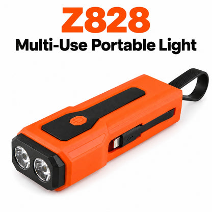 Rechargeable Z828 Orange Portable Bicycle Flashlight Outdoor DealSniper.net