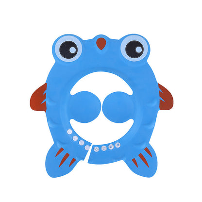 Baby Waterproof Ear Protection Shower Hat Kids DealSniper.net Blue Goldfish
