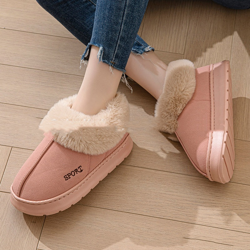 Cozy Plush Soft Slippers Shoes For Women Non-Slip Platform Shoes Women dealsniper-net Pink 36to37