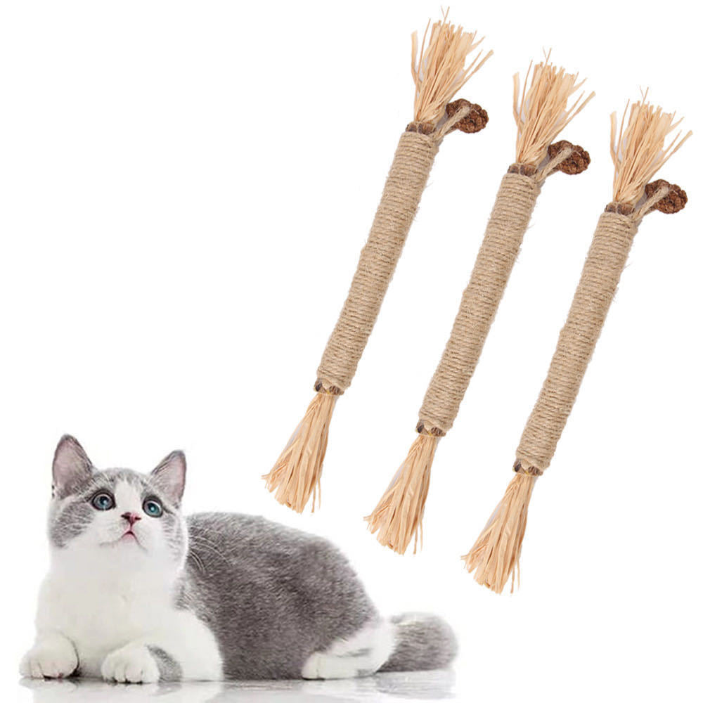 3 Pack Silvervine Sticks For Cats Cat Chew Toy For Dental Care Pets Gym From House