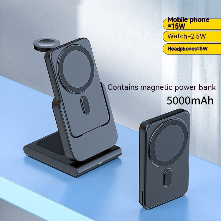 Magnetic Bracket Three In One Wireless Charger Electronics DealSniper.net