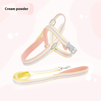 Dog Hand Holding Rope Portable Pet Harness Pets dealsniper-net Cream Pink L