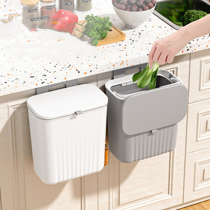 Domestic Hanging Kitchen Waste Bin With Lid Kitchen dealsniper-net