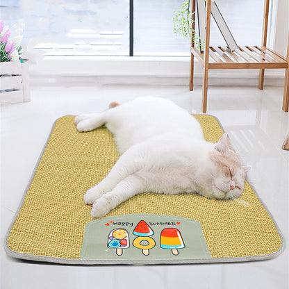 Pet Mat Ice Cool Grass Mat Dog's Nest Tengzhu Cooling Pets dealsniper-net